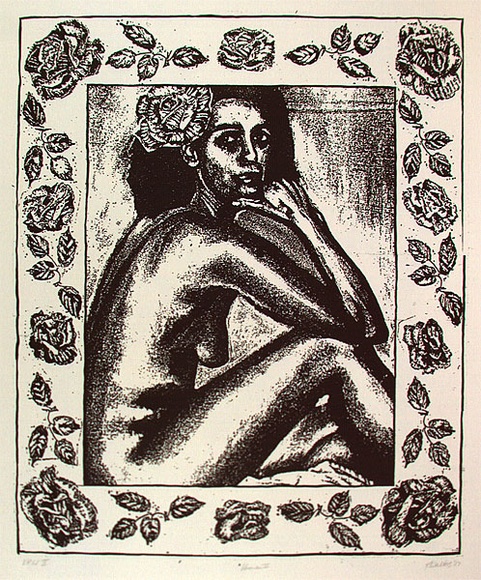 Artist: b'Walters, Kath.' | Title: b'Woman II' | Date: 1989 | Technique: b'lithograph, printed in black ink, from one stone' Artist: b'Walters, Kath.' | Title: b'Woman II' | Date: 1989 | Technique: b'lithograph, printed in black ink, from one stone'