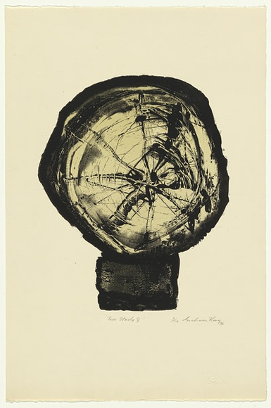 Artist: b'King, Grahame.' | Title: b'Tree Study V' | Date: 1976 | Technique: b'lithograph, printed in colour, from two stones [or plates]'