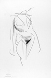 Artist: Powditch, Peter. | Title: not titled [standing feamale nude] | Date: c.1972 | Technique: lithograph, printed in black ink, from one plate
