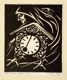 Artist: Fry, Ella. | Title: The hut of the Baba-Yaga. | Date: 1942 | Technique: linocut, printed in black ink, from one block