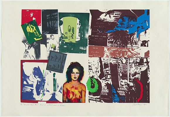 Artist: MEYER, Bill | Title: Bill and Albert meet in London (Information sheets No. 1) | Date: 1972 | Technique: screenprint, printed in four colours, from fifteen stencils (separation photo stencils and hand cut indirect stencils) | Copyright: © Bill Meyer