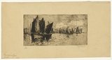 Artist: b'Long, Sydney.' | Title: b'Drying sails' | Date: c.1919 | Technique: b'line-etching and drypoint, from one zinc plate' | Copyright: b'Reproduced with the kind permission of the Ophthalmic Research Institute of Australia'