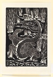 Artist: b'Hayward Pooaraar, Bevan.' | Title: b'Final showdown' | Date: 1987 | Technique: b'linocut'