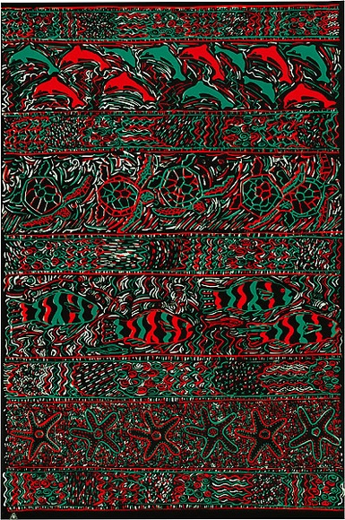 Artist: b'Alder, Alison.' | Title: b'Marine life.' | Date: 1986 | Technique: b'screenprint, printed in colour, from three stencils'