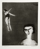 Artist: BALDESSIN, George | Title: Performers. | Date: 1964 | Technique: etching and aquatint, printed in black ink, from one plate