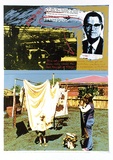 Artist: b'Martin, Mandy.' | Title: b'But for the 750,000 people in the world who defend directly on General Motors Motors for their daily bread ...' | Date: (1975) | Technique: b'screenprint, printed in colour, from multiple stencils' | Copyright: b'\xc2\xa9 Mandy Martin. Licensed by VISCOPY, Australia'