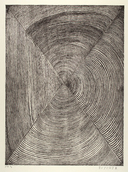 Artist: b'Cherel, Kumanjayi (Butcher).' | Title: b'Jilawoona / Willy willy II' | Date: 1998 | Technique: b'etching, printed in black ink, from one plate' Artist: b'Cherel, Kumanjayi (Butcher).' | Title: b'Jilawoona / Willy willy II' | Date: 1998 | Technique: b'etching, printed in black ink, from one plate'