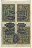 Artist: HALL, Fiona | Title: Fraxinus excelsior - Ash (German currency) | Date: 2000 - 2002 | Technique: gouache | Copyright: © Fiona Hall