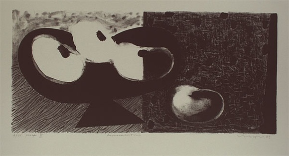 Artist: Lincoln, Kevin. | Title: Persimmons | Date: 1989 | Technique: lithograph, printed in black ink, from one stone