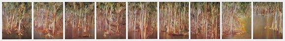 Artist: b'Nolan, Sidney.' | Title: b'The river bend series.' | Date: 1981 | Technique: b'photo-offset-lithograph'