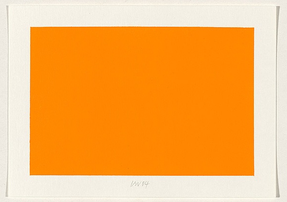 Artist: Wiebke, Karl. | Title: not titled [fluro orange] | Date: 2004 | Technique: screenprint, printed in acrylic paint, from one stencil