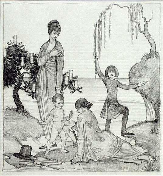 Artist: b'Proctor, Thea.' | Title: b'The shell' | Date: c.1917 | Technique: b'lithograph, printed in black ink, from one stone' | Copyright: b'\xc2\xa9 Art Gallery of New South Wales' Artist: b'Proctor, Thea.' | Title: b'The shell' | Date: c.1917 | Technique: b'lithograph, printed in black ink, from one stone' | Copyright: b'\xc2\xa9 Art Gallery of New South Wales'