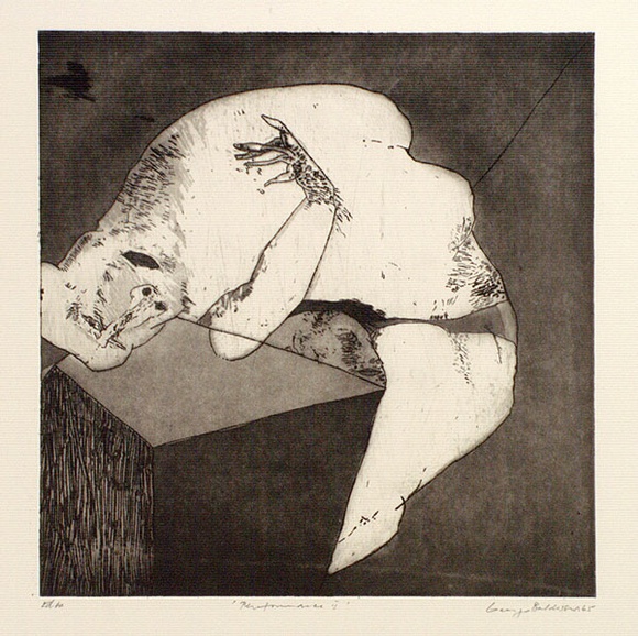 Artist: BALDESSIN, George | Title: Performance II. | Date: 1965 | Technique: etching and aquatint, printed in black ink, from one plate