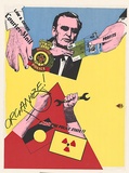 Artist: McMahon, Marie. | Title: Organize! Smash the police state | Date: 1978 | Technique: screenprint, printed in colour, from multiple stencils | Copyright: © Marie McMahon. Licensed by VISCOPY, Australia