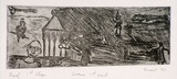 Artist: b'Shearer, Mitzi.' | Title: b'Circus, first part' | Date: 1980 | Technique: b'etching, printed in black ink with plate-tone, from one  plate'
