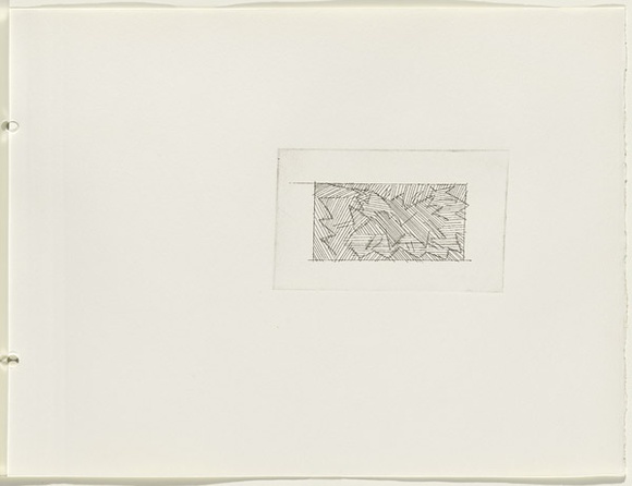 Artist: b'JACKS, Robert' | Title: b'not titled [abstract linear composition]. [leaf 32 : recto]' | Date: 1978 | Technique: b'etching, printed in black ink, from one plate'