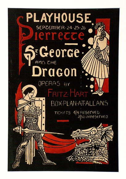 Artist: b'Waller, Christian.' | Title: b'Playhouse Theatre' | Date: 1931 | Technique: b'linocut, printed in black ink, from one block; hand-coloured' Artist: b'Waller, Christian.' | Title: b'Playhouse Theatre' | Date: 1931 | Technique: b'linocut, printed in black ink, from one block; hand-coloured'