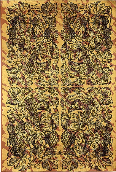 Artist: b'REDBACK GRAPHIX' | Title: b'Wrapping paper: Gold' | Date: 1986 | Technique: b'screenprint, printed in colour, from three stencils' Artist: b'REDBACK GRAPHIX' | Title: b'Wrapping paper: Gold' | Date: 1986 | Technique: b'screenprint, printed in colour, from three stencils'