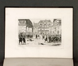 Artist: Coveny, Christopher. | Title: The Eatanswill Election, the stable-yard. | Date: 1882 | Technique: etching, printed in black ink, from one plate