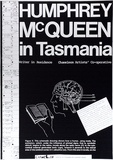 Artist: ARNOLD, Raymond | Title: Humphrey McQueen in Tasmania. Writer in residence. Chameleon Artists' Co-operative. | Date: 1984 | Technique: screenprint, printed in black ink, from one stencil