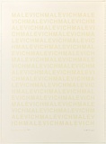 Artist: PARR, Mike | Title: Malewitsch 2002. | Date: 2002 | Technique: screenprint, printed in light gold ink, from one stencil