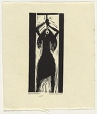 Artist: Counihan, Noel. | Title: Demonstrator. | Date: 1978, July | Technique: woodcut, printed in black ink, from one block