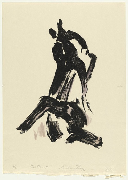Artist: b'King, Grahame.' | Title: b'Tree form II' | Date: 1976 | Technique: b'lithograph, printed in colour, from two stones [or plates]'