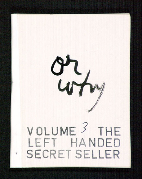 Artist: b'Twigg, Tony.' | Title: b'The left handed secret seller. Or why?.' | Date: 1982 | Technique: b'book of rubber stamps and pen and ink' | Copyright: b'\xc2\xa9 Tony Twigg. Licensed by VISCOPY, Australia' Artist: b'Twigg, Tony.' | Title: b'The left handed secret seller. Or why?.' | Date: 1982 | Technique: b'book of rubber stamps and pen and ink' | Copyright: b'\xc2\xa9 Tony Twigg. Licensed by VISCOPY, Australia'