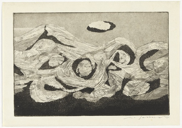 Artist: SELLBACH, Udo | Title: (Mountains) | Date: (1960s) | Technique: etching and aquatint, printed in black ink, from one plate, with plate-tone
