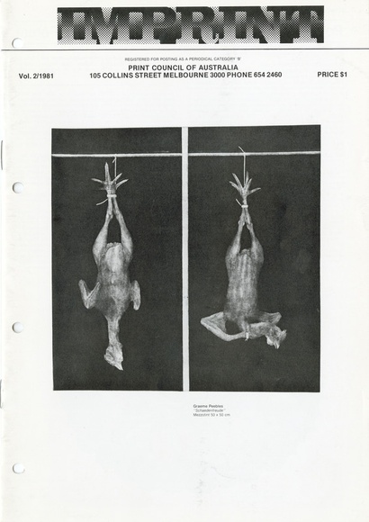 Artist: b'PRINT COUNCIL OF AUSTRALIA' | Title: b'Periodical | Imprint. Melbourne: Print Council of Australia, vol. 16, no. 2, 1981' | Date: 1981 Artist: b'PRINT COUNCIL OF AUSTRALIA' | Title: b'Periodical | Imprint. Melbourne: Print Council of Australia, vol. 16, no. 2, 1981' | Date: 1981