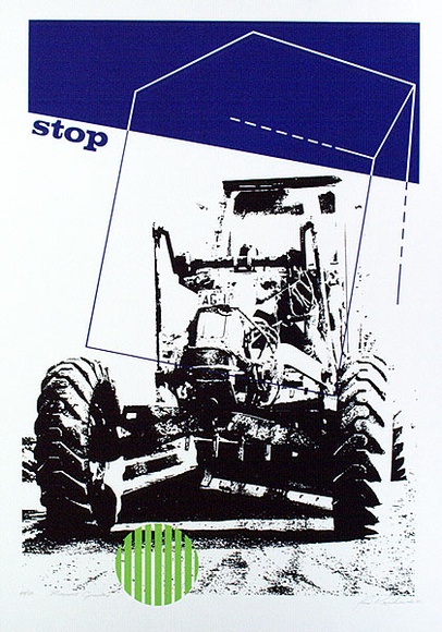 Artist: b'REINHARD, Ken' | Title: b'Boxed grader.' | Date: 1971 | Technique: b'screenprint, printed in colour, from multiple stencils' Artist: b'REINHARD, Ken' | Title: b'Boxed grader.' | Date: 1971 | Technique: b'screenprint, printed in colour, from multiple stencils'