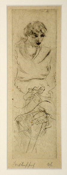 Artist: b'Evergood, Miles.' | Title: b'Etude.' | Date: c.1930 | Technique: b'etching, printed in black ink, from one plate' Artist: b'Evergood, Miles.' | Title: b'Etude.' | Date: c.1930 | Technique: b'etching, printed in black ink, from one plate'