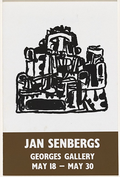 Artist: b'Senbergs, Jan.' | Title: b'Exhibition catalogue: Georges Gallery, Melbourne.' | Date: (1964) | Technique: b'screenprint, printed in colour, from two stencils' | Copyright: b'\xc2\xa9 Jan Senbergs. Licensed by VISCOPY, Australia' Artist: b'Senbergs, Jan.' | Title: b'Exhibition catalogue: Georges Gallery, Melbourne.' | Date: (1964) | Technique: b'screenprint, printed in colour, from two stencils' | Copyright: b'\xc2\xa9 Jan Senbergs. Licensed by VISCOPY, Australia'