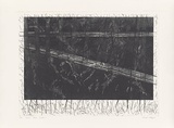 Artist: b'MEYER, Bill' | Title: b'Cosmic cheese cutter' | Date: 1981 | Technique: b'photo-etching, aquatint, drypoint, printed in black ink, from one zinc plate (mitsui pre-coated photo-engraving plate)' | Copyright: b'\xc2\xa9 Bill Meyer'