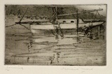 Artist: MORT, Eirene | Title: Careening | Date: 1923 | Technique: softground-etching, printed in black ink, from one plate