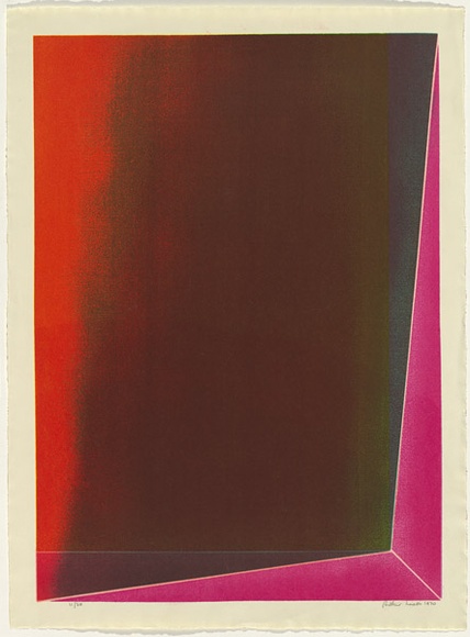 Artist: b'WICKS, Arthur' | Title: b'Red drift' | Date: 1970 | Technique: b'screenprint, printed in colour, from multiple stencils' Artist: b'WICKS, Arthur' | Title: b'Red drift' | Date: 1970 | Technique: b'screenprint, printed in colour, from multiple stencils'