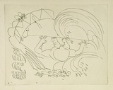 Artist: BOYD, Arthur | Title: Bert Hinkler washed ashore. | Date: (1968-69) | Technique: etching, printed in black ink, from one plate | Copyright: Reproduced with permission of Bundanon Trust