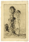 Artist: LONG, Sydney | Title: Porte Marechale, Bruges | Date: c.1919 | Technique: line-etching, printed in black ink, from one zinc plate | Copyright: Reproduced with the kind permission of the Ophthalmic Research Institute of Australia