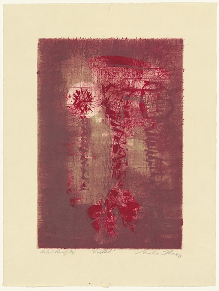 Artist: b'King, Grahame.' | Title: b'not titled' | Date: 1968 | Technique: b'lithograph, printed in colour, from three stones [or plates]'