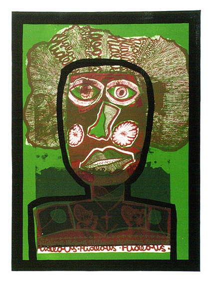 Artist: b'HANRAHAN, Barbara' | Title: b'Hideous' | Date: 1967 | Technique: b'lithograph, printed in colour, from four plates' Artist: b'HANRAHAN, Barbara' | Title: b'Hideous' | Date: 1967 | Technique: b'lithograph, printed in colour, from four plates'