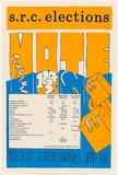 Artist: STUDENTS | Title: S.R.C. Elections [1986]. | Date: 1986 | Technique: screenprint, printed in colour, from three stencils