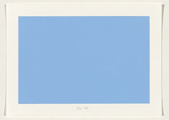 Artist: Wiebke, Karl. | Title: not titled [light blue] | Date: 2004 | Technique: screenprint, printed in acrylic paint, from one stencil