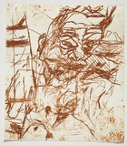 Artist: PARR, Mike | Title: Alphabet/Haemorrhage. | Date: 1992-93 | Technique: etching, printed in red ochre ink, from one plate