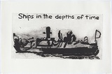 Artist: L'Estrange, Sally. | Title: Ships in the depths of time. | Date: 1983 | Technique: aquatint, printed in black ink, from one plate