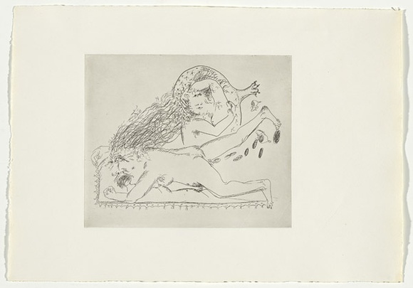 Artist: b'BOYD, Arthur' | Title: b'Mad woman.' | Date: 1970 | Technique: b'etching, printed in black ink, from one plate' | Copyright: b'Reproduced with permission of Bundanon Trust' Artist: b'BOYD, Arthur' | Title: b'Mad woman.' | Date: 1970 | Technique: b'etching, printed in black ink, from one plate' | Copyright: b'Reproduced with permission of Bundanon Trust'