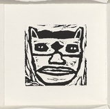 Title: I am [page 8] | Date: 2000 | Technique: linocut, printed in black ink, from one block