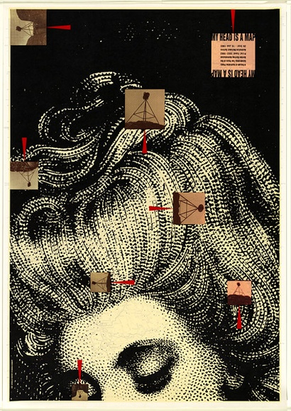 Artist: b'ARNOLD, Raymond' | Title: b'My head is a map.' | Date: 1993 | Technique: b'screenprint, printed in colour, from multiple stencils' Artist: b'ARNOLD, Raymond' | Title: b'My head is a map.' | Date: 1993 | Technique: b'screenprint, printed in colour, from multiple stencils'