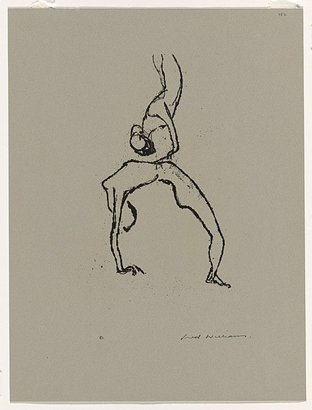 Artist: b'WILLIAMS, Fred' | Title: b'Tumblers. Number 2' | Date: 1967 | Technique: b'etching, foul biting, printed in black ink, from one zinc plate' | Copyright: b'\xc2\xa9 Fred Williams Estate' Artist: b'WILLIAMS, Fred' | Title: b'Tumblers. Number 2' | Date: 1967 | Technique: b'etching, foul biting, printed in black ink, from one zinc plate' | Copyright: b'\xc2\xa9 Fred Williams Estate'