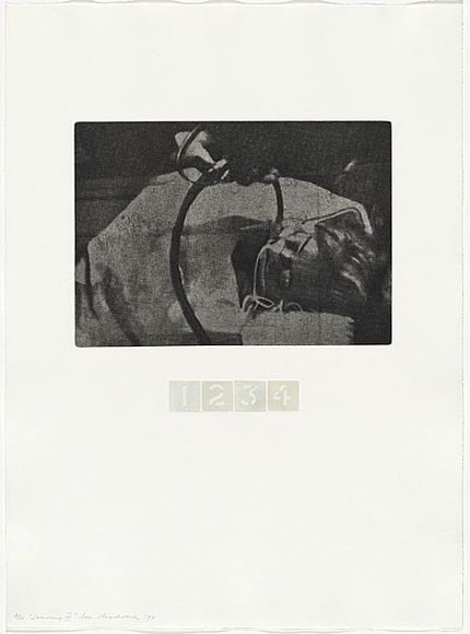 Artist: b'MADDOCK, Bea' | Title: b'Journey IV' | Date: 1977, September- November | Technique: b'photo-etching, aquatint and stipple, printed in colour, from five plates' Artist: b'MADDOCK, Bea' | Title: b'Journey IV' | Date: 1977, September- November | Technique: b'photo-etching, aquatint and stipple, printed in colour, from five plates'