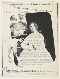 Artist: UNKNOWN | Title: Vivienne Binns & Marie McMahon Watters Gallery. | Date: 1982 | Technique: screenprint